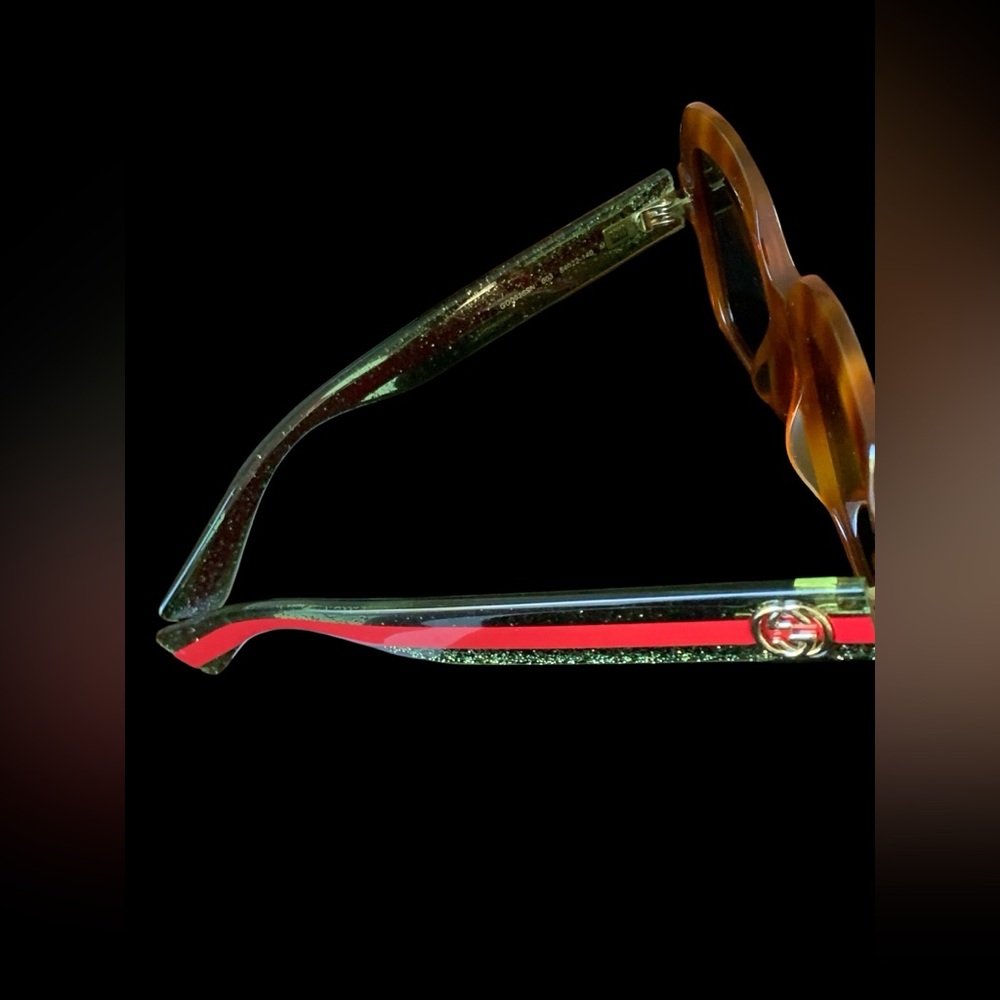 Gucci Brand New 54MM GG0036SN Cat3 Square Havana Green Sunglasses - Picture 3 of 17